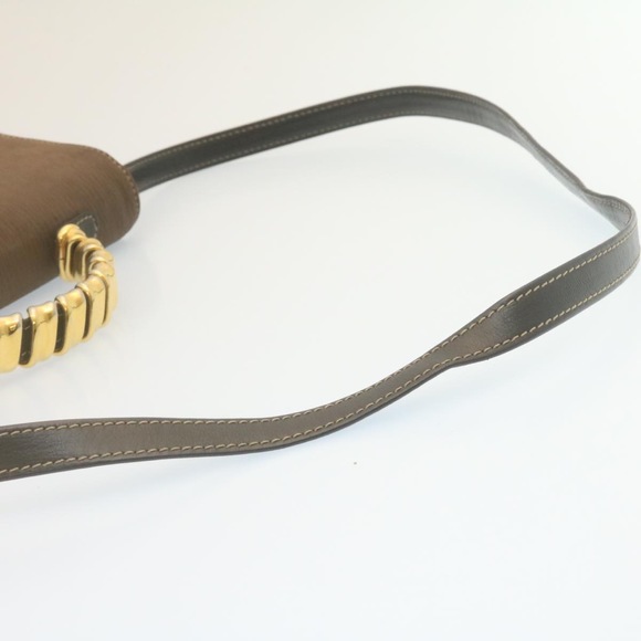 LOEWE Twist handle Velazquez Hand Bag Leather 2way Black Brown Auth am2237g - Picture 7 of 10